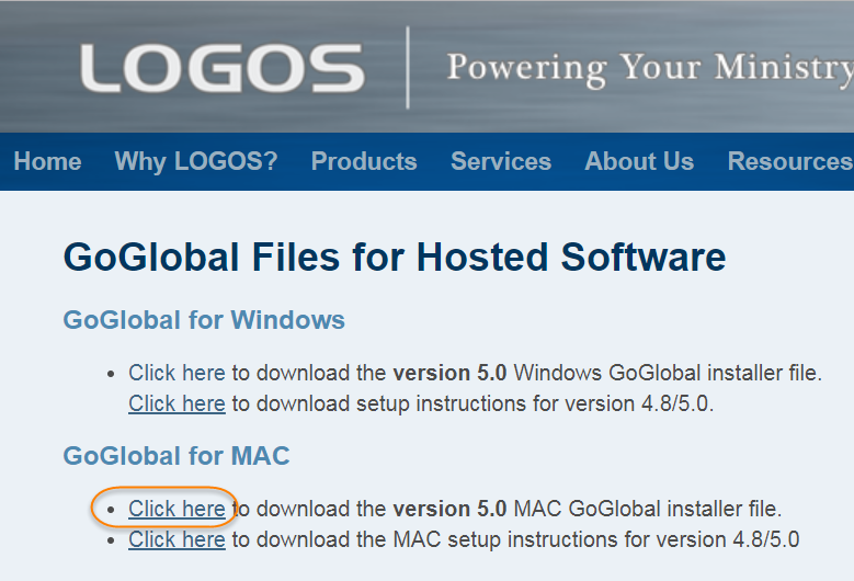 go global client for mac